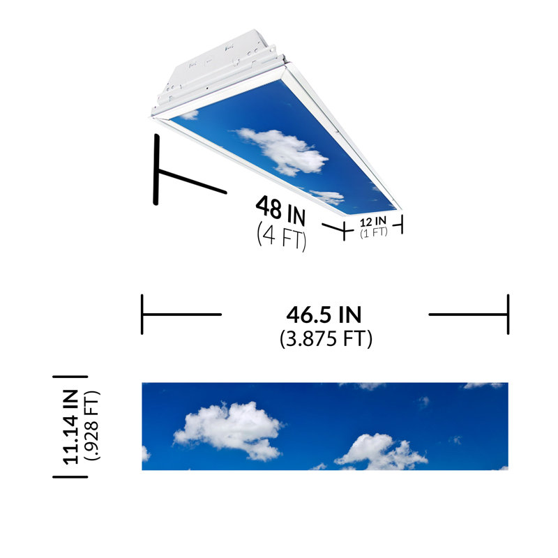 Cloud Rectangle Fixture Component Ceiling Light