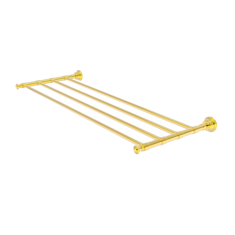 Freyja 3 Towel Rack, Polished Brass, 12.7" D x 32" W x 2" H