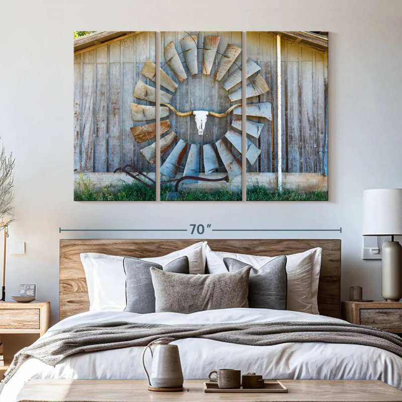 Ensemble de 3 pièces Texas Barn, H 42 po x l 65 po x P 1,25 po