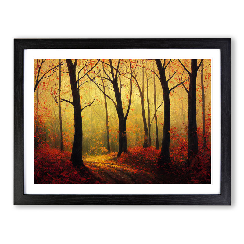 Unbeatable Autumn Forest - Framed Print, Black Framed, 25cm H x 34cm W x 2cm D