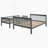 Stairway Twin-Over-Full Bunk Bed With Storage And Guard Rail For Bedroom, Gray Color(OLD SKU :LT000019AAE)-2065943140