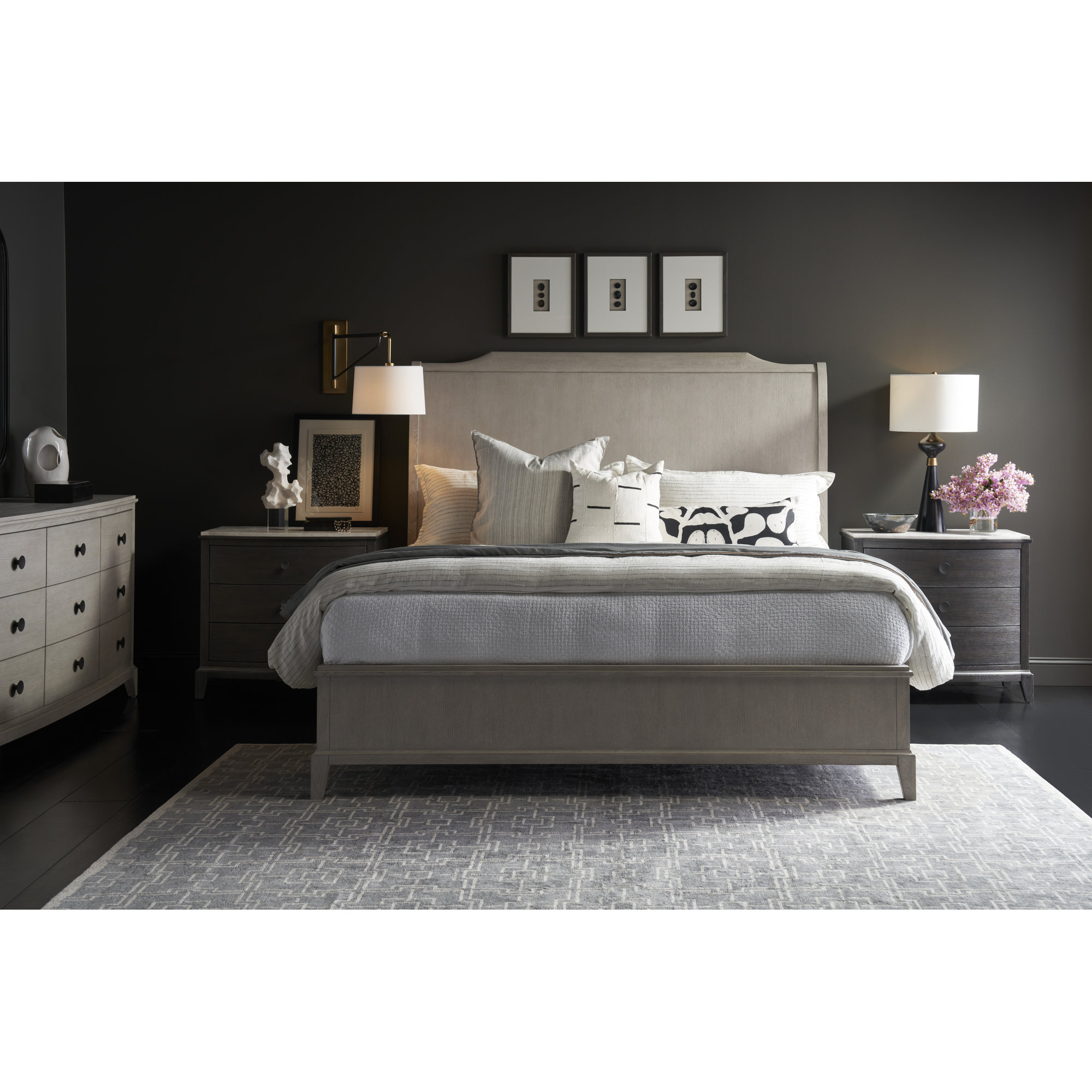 Nadine Solid Wood Bed, Queen