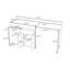 Îlot de cuisine avec table de salle à manger extensible, armoire à 4 portes, 2 tiroirs et support à épices-1511452499