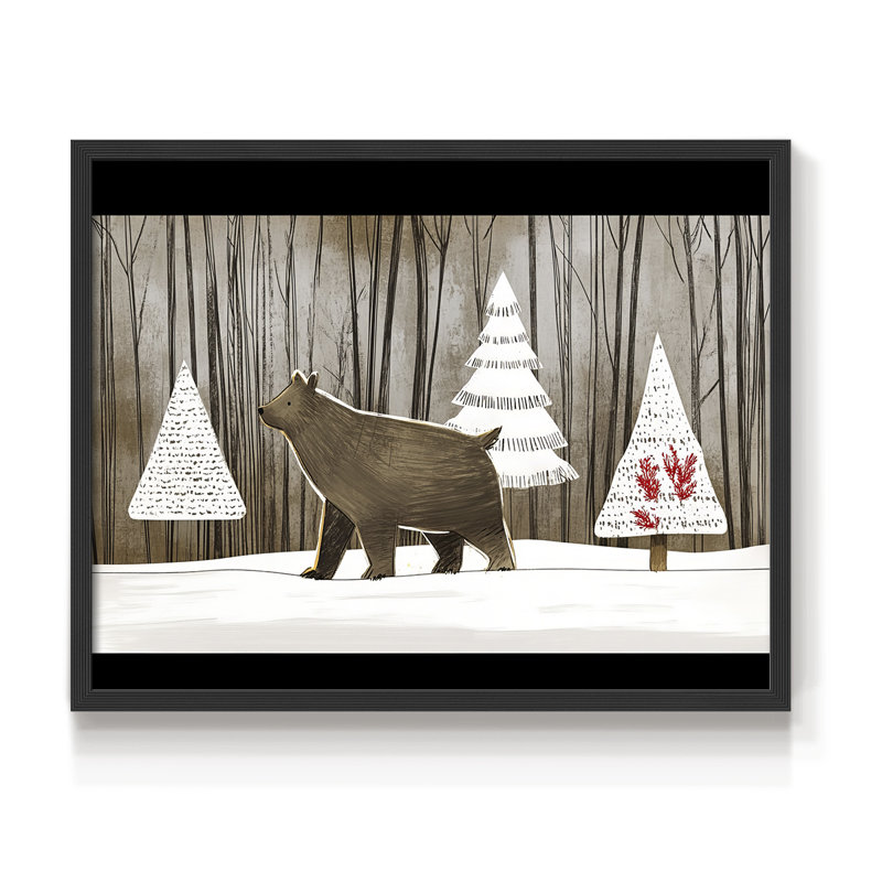 Chirstmas Art-DII - Reproduction encadrée - Restickable, H 16 po x l 20 po, Noir, noir, noir, noir