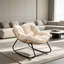 Fauteuil à bascule berçant, conception surdimensionnée avec coussin, mobilier d'extérieur pour la cour, le patio et le jardin-132915214