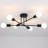 Dorae 6 - Light Dimmable Sputnik Modern Linear Chandelier Semi Flush Mount Ceiling Light-98109577