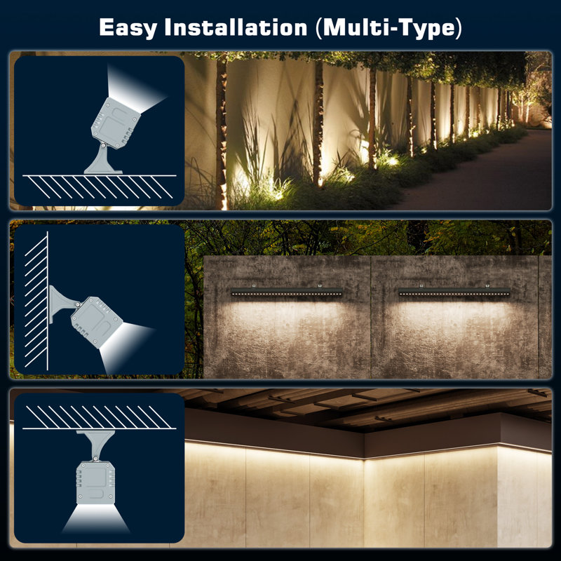 Smart Wall Washer Lights Adjustable Colour Temperature 2700K-6500K,72W 9600lm 1%-100% Brightness Dimmable LED Bar Light APP & Remote Control for Outdoor, Compatible with Alexa/Google Assistant