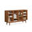 Nordic Solid Wood Bookshelf Floor Lattice Bookcase-544317051