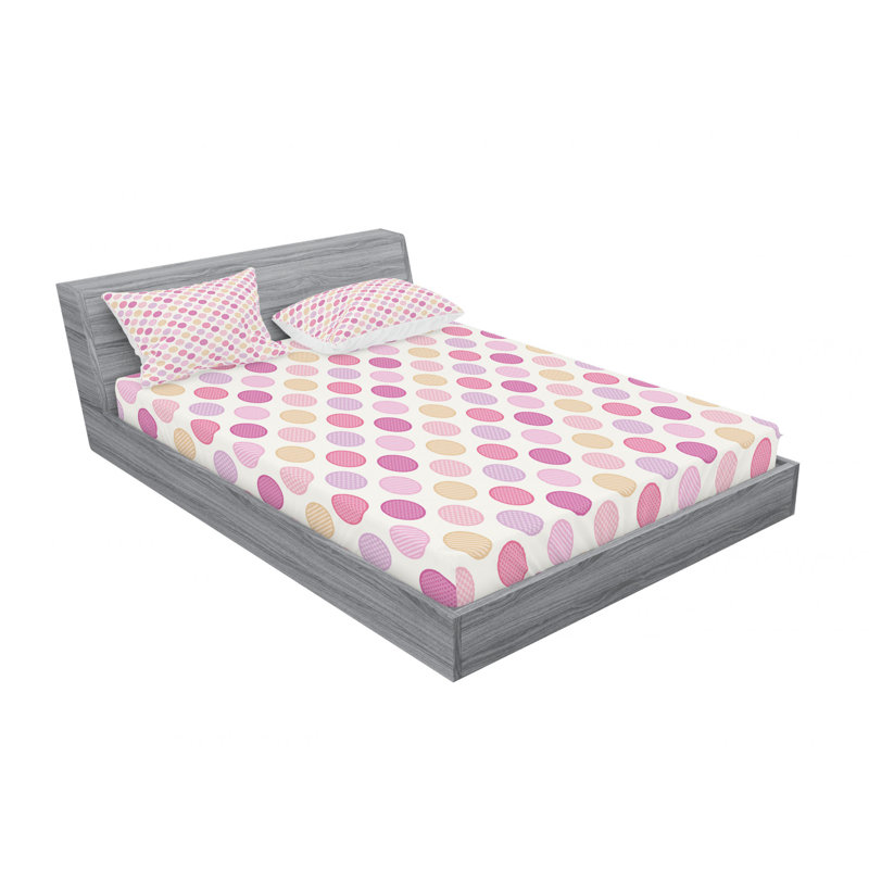 Microfiber Checkered Sheet Set, Queen Sheet Set with Fitted Sheet