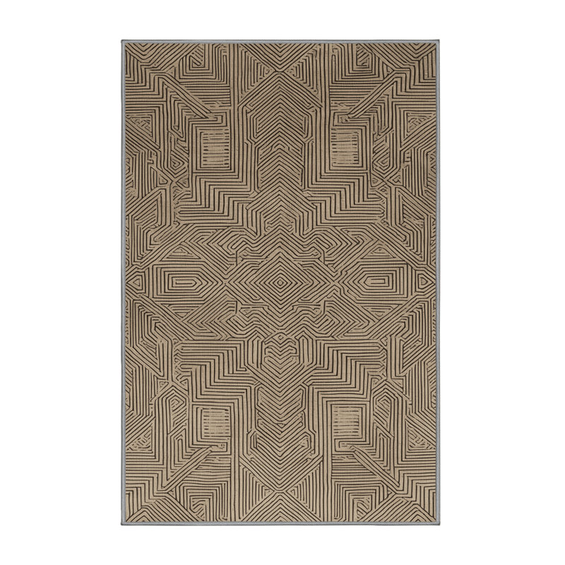 Machine Washable Turkish Gray Area Rug, Rectangle 2' x 3'
