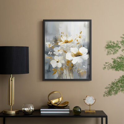 FLORAL Series CDX - reproduction encadrée de qualité supérieure - prête à être accrochée - aucun clou requis
