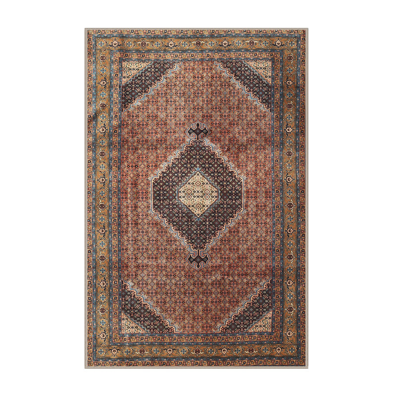 Tapis brun à motif oriental, Rectangle 8 pi x 12 pi