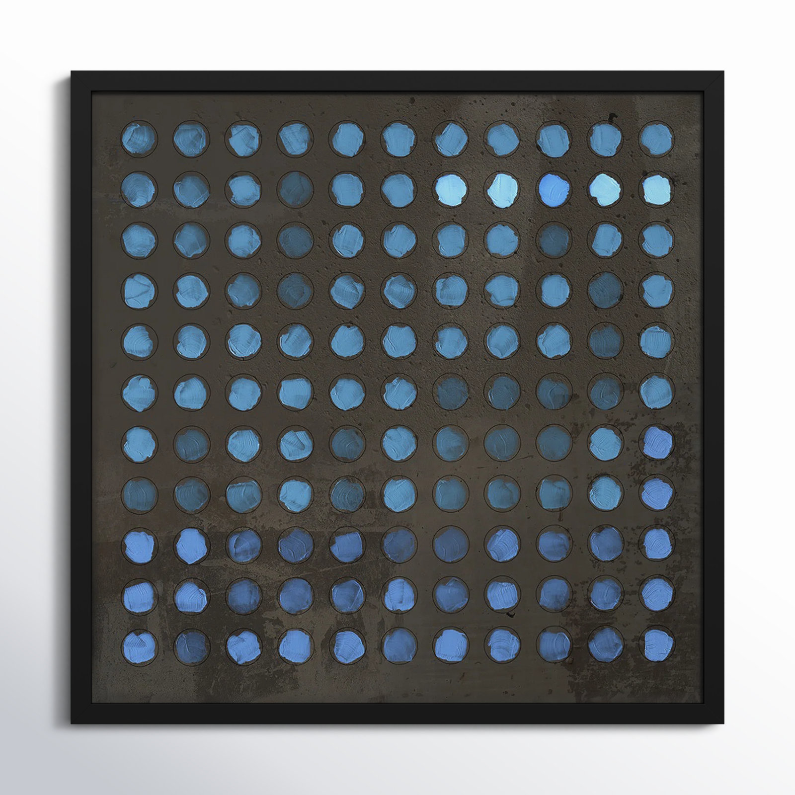 Squared Circles 5 by Jacques Pilon, Black, 36" H x 36" W x 1.25" D
