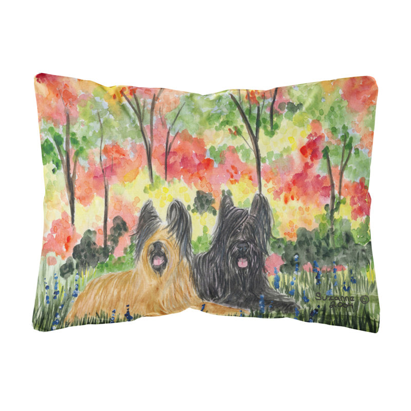Coussin décoratif intérieur/extérieur rectangulaire brie