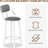 Dining Table Set For 2, 3 Pieces Bar Table Counter Height And Chairs Set, Kitchen Table  With 3 Storage Shelves, 2 Upholstered Chairs With Backrests & Footrests For Apartment, Breakfast, Bar, Kitchen Island-1754083762