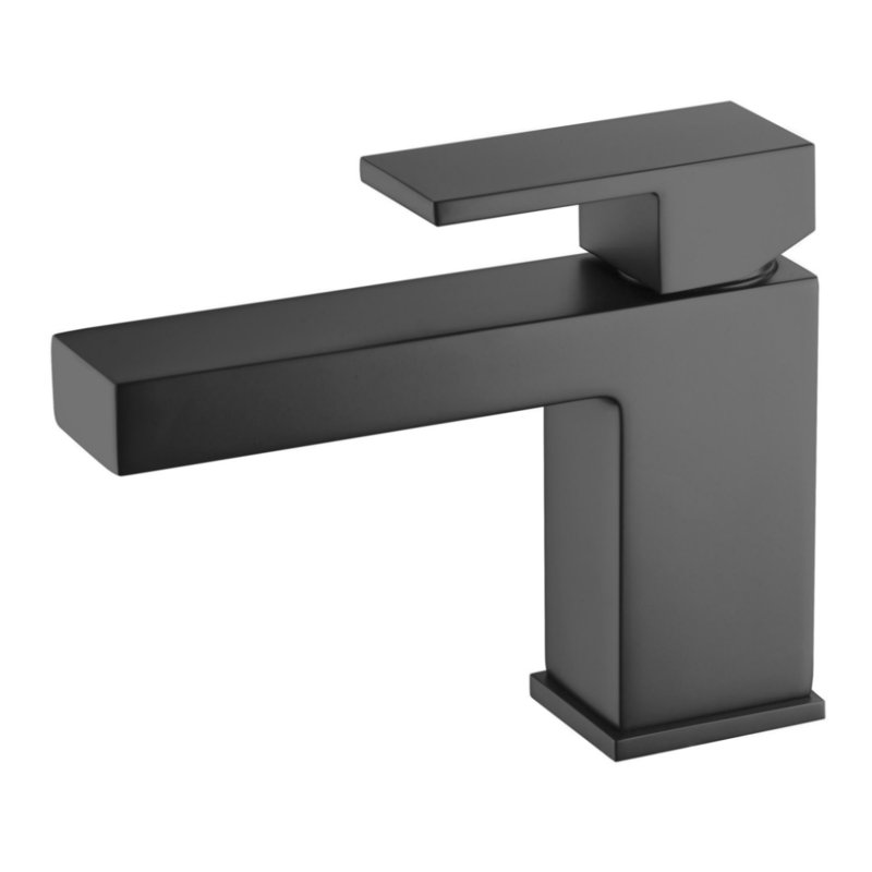 Rift Collection Single-Handle Deck-Mount Lavatory Bathroom Sink Faucet - Matte Black, Matte Black