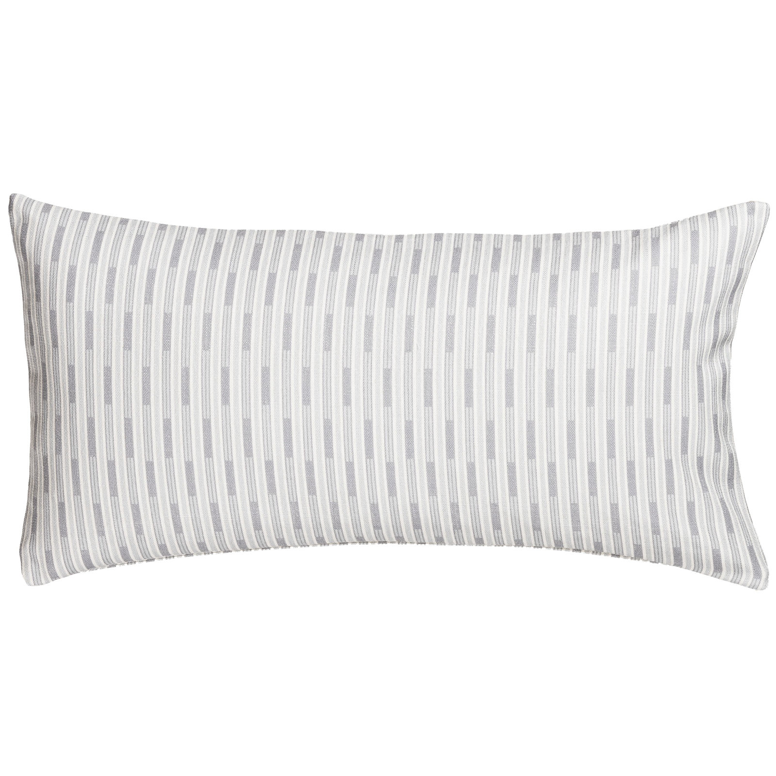 Striped Lumbar Accent Pillow, Polyester, Blue, Rectangle 12"H x 21"W