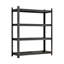 Tablettes de garage réglables en métal à 4 couches, noires, H 42,84 po x L 39,71 po, P 13,57 po