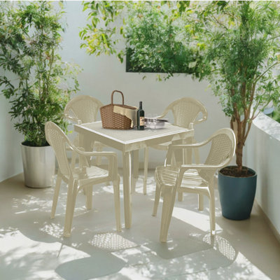 Anazagene 4 - Person Patio Dining Set with Square Table