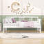 Lit de jour simple multifonctionnel d'inspiration rétro avec lattes de bois et espace de rangement-549057956