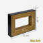 Console moderne avec structure en bois et plateau noir