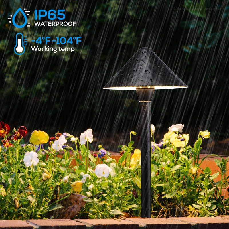 Low Voltage Integrated LED Metal Pathway Light Pack, Black