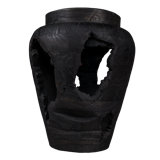 Vesuvius II (Tall) ~ Ebonized Decorative Vase of 100% reclaimed wood