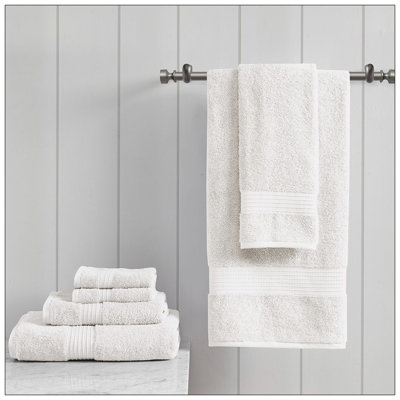 Madison Park White 100% Organic Cotton 6-Piece Solid Bath Towel Set