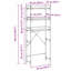  Washing Machine Shelf Laundry Room Cabinet Toilet Rack Engineered Wood