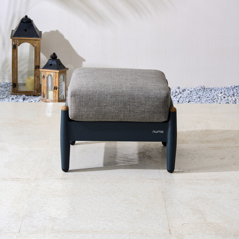 Repose-pieds de patio en aluminium avec coussins Nord