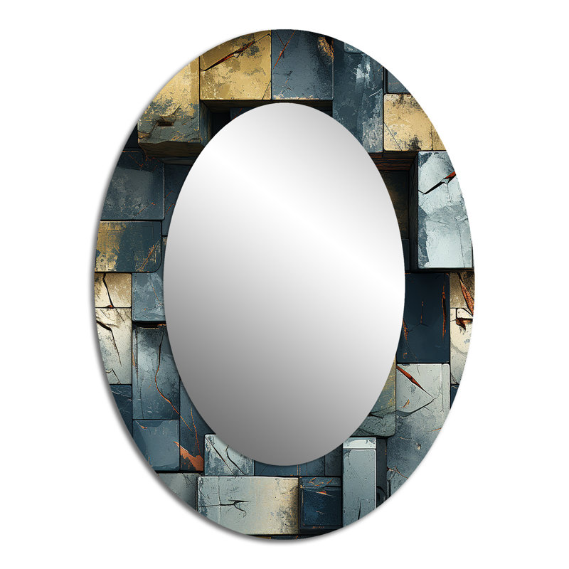 Tecumseth - Miroir mural moderne ovale, H 40 po x l 30 po