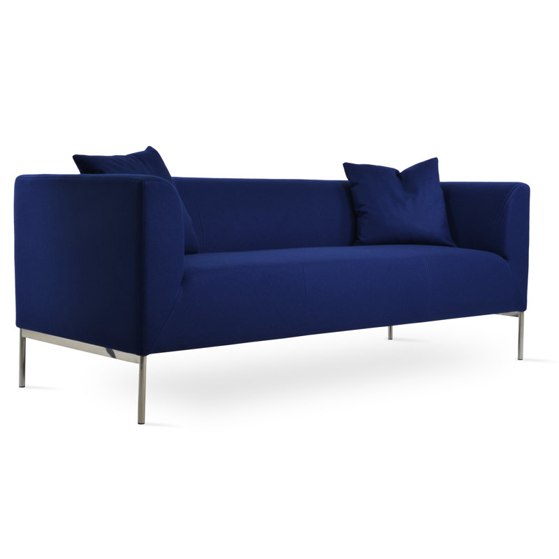 Laguna 75" Flared Arm Sofa, Royal Blue