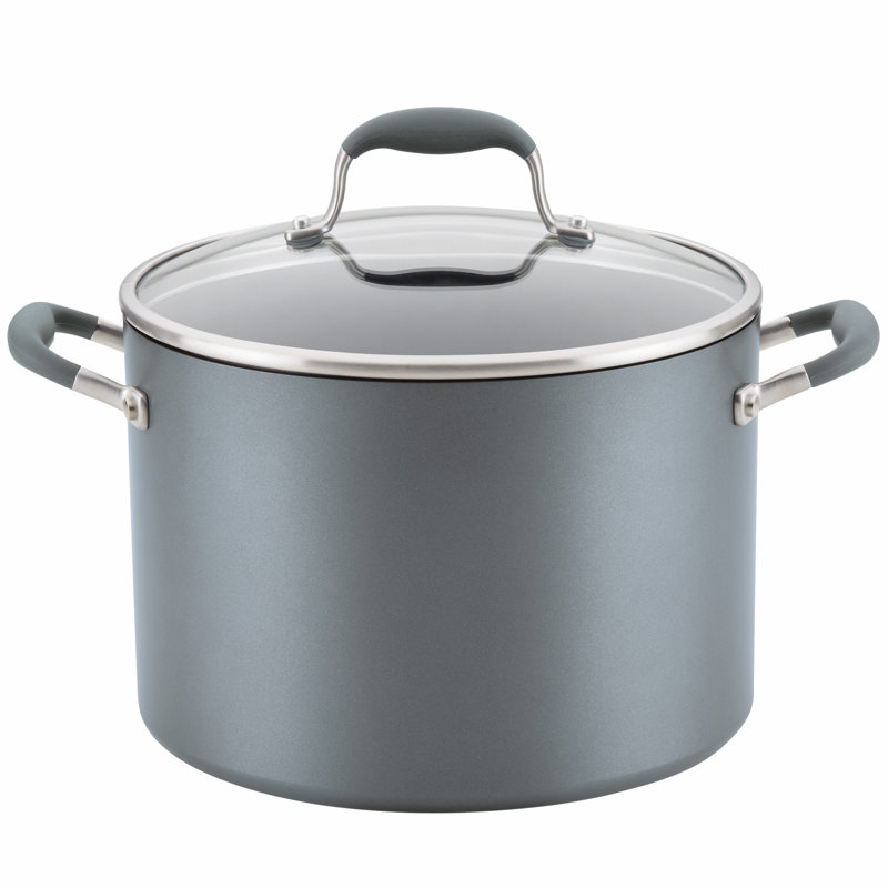 Anolon Advanced Home Hard Anodized Nonstick Stockpot With Lid, 10 Quart, Moonstone