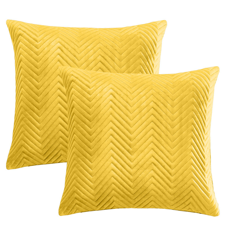Chevron Square Throw Pillow Insert, Ochre