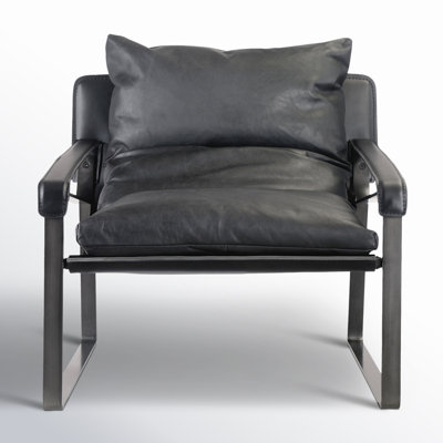 Hadler 31" Genuine Top Grain Leather Lounge Chair by AllModern