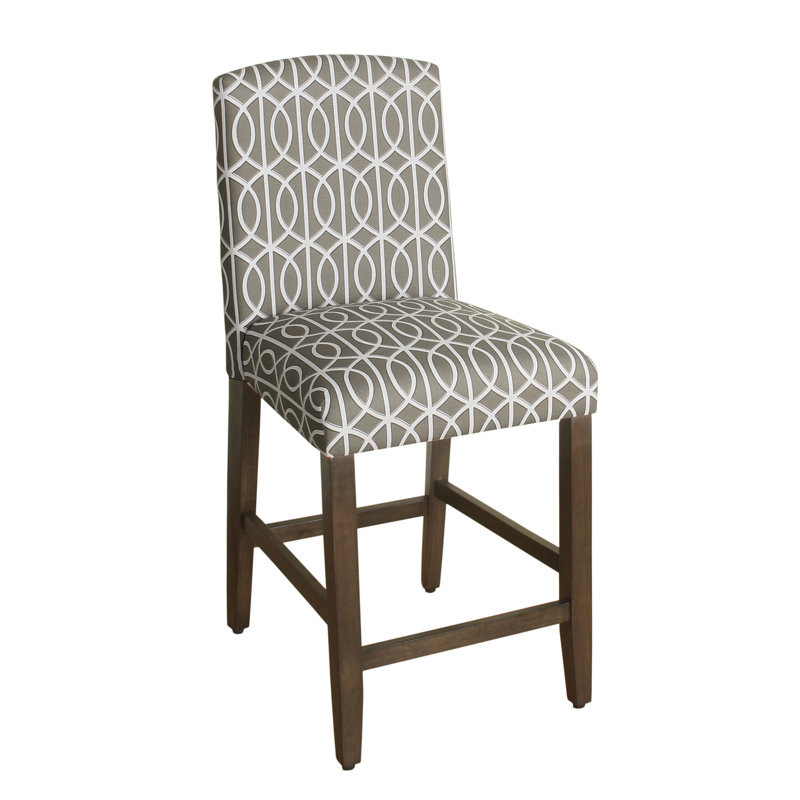 Tabouret de comptoir 24 po Neena, Gris / blanc