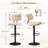 Swivel Adjustable Height Bar Stools with Footrest and Thick Cushion Curved Backrest(Set of 2)-1671765384