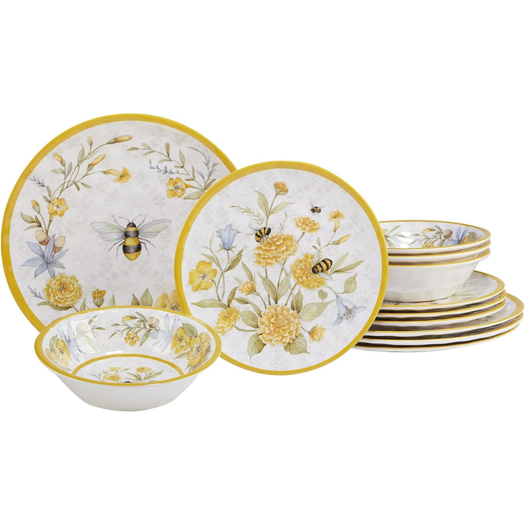 Certified International Bee Sweet 12 Pc Dinnerware Set Certified International