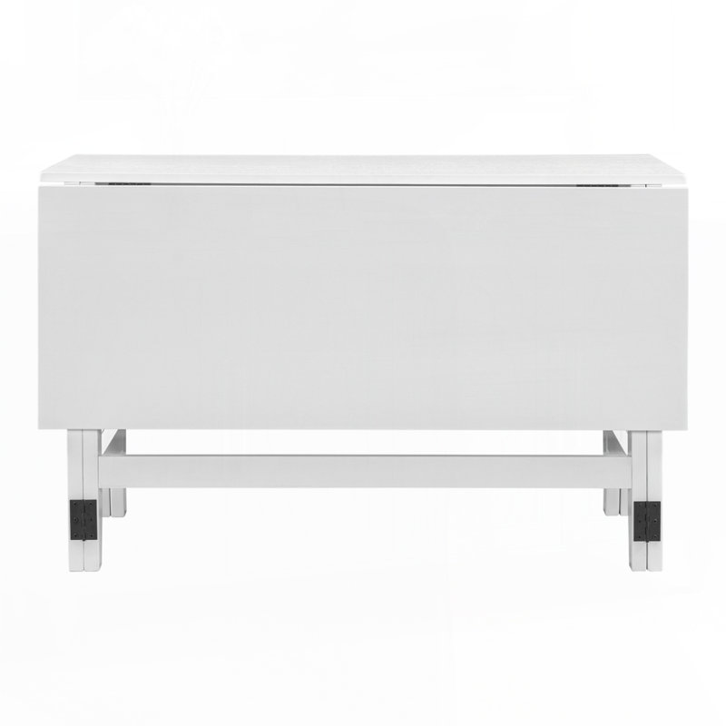 Table de salle à manger extensible avec abattant, White