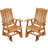 Heavy Duty 600 Lb High Back Roll Back Treated Glider Chair with Cup Holders,