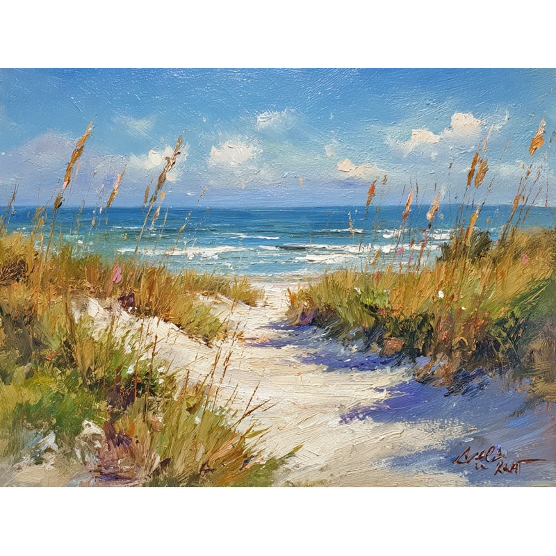 «Dune Path to Sea», art mural sur toile, H 16 po x l 24 po