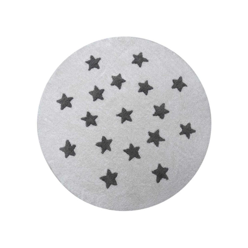 Crown Handwoven Cotton Grey/Black Rug