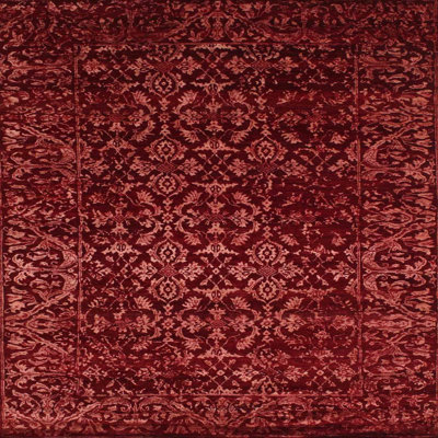 Tapis oriental rouge foncé