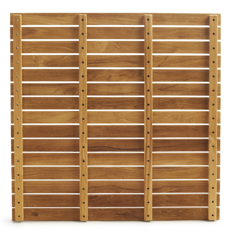 Natural Teak 30" x 30" Shower Mat Tile