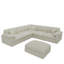 Canapé modulaire de coin moderne 6 pièces avec repose-pieds amovible Cloud-132395188