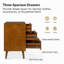 Commode d'appoint Mid-Century moderne à 3 tiroirs avec prise de courant Aviannah (ensemble de 2)-2045885685