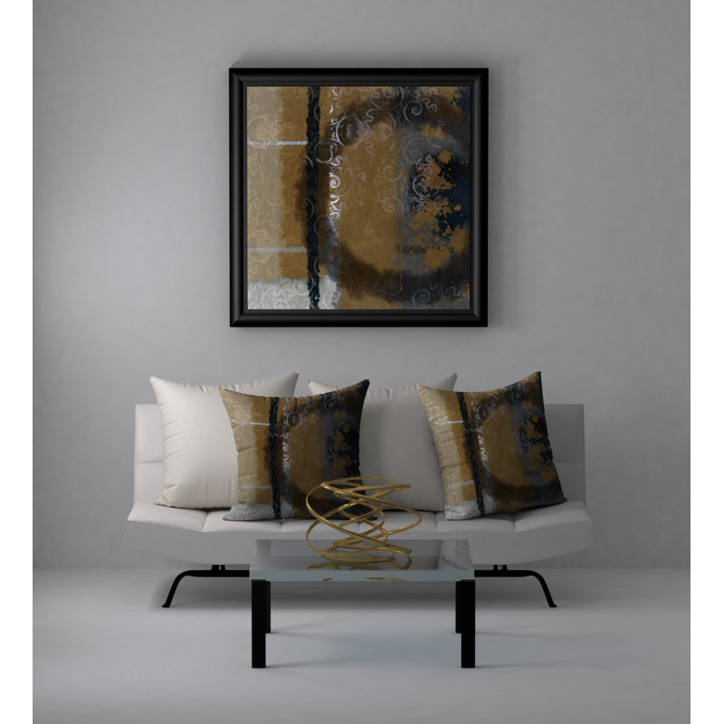 Abstract Reversible Throw Pillow, 24" x 24"