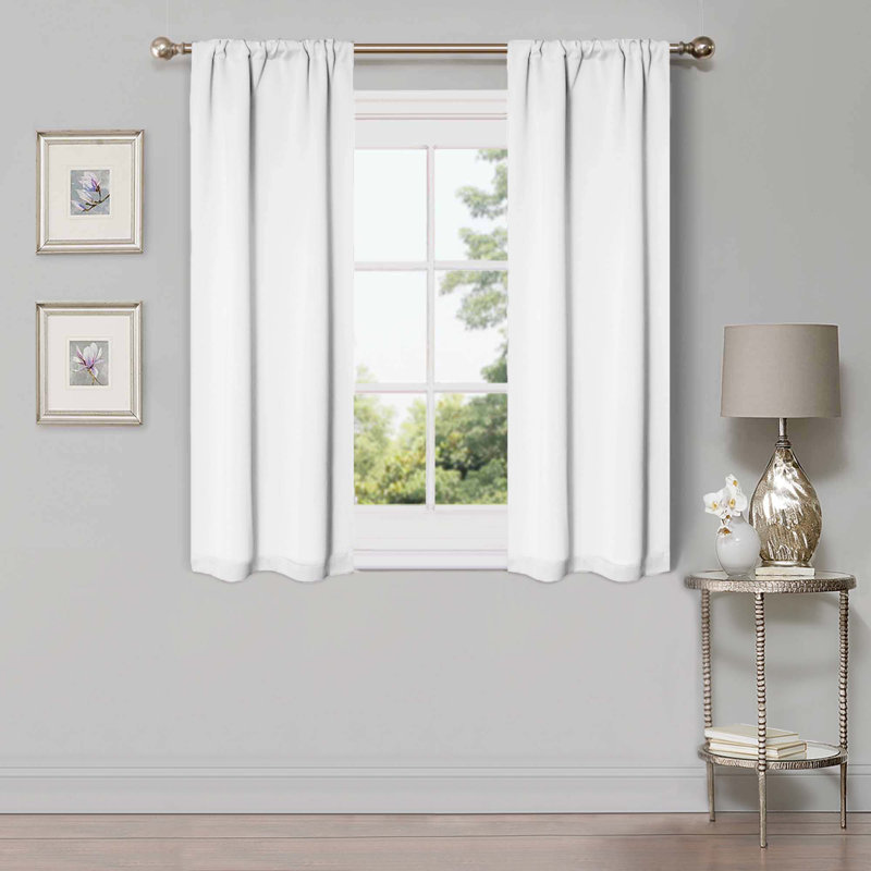 Paire de rideaux obscurcissant avec œillets Millendon, Blanc neige, L 26 po x L 63 po