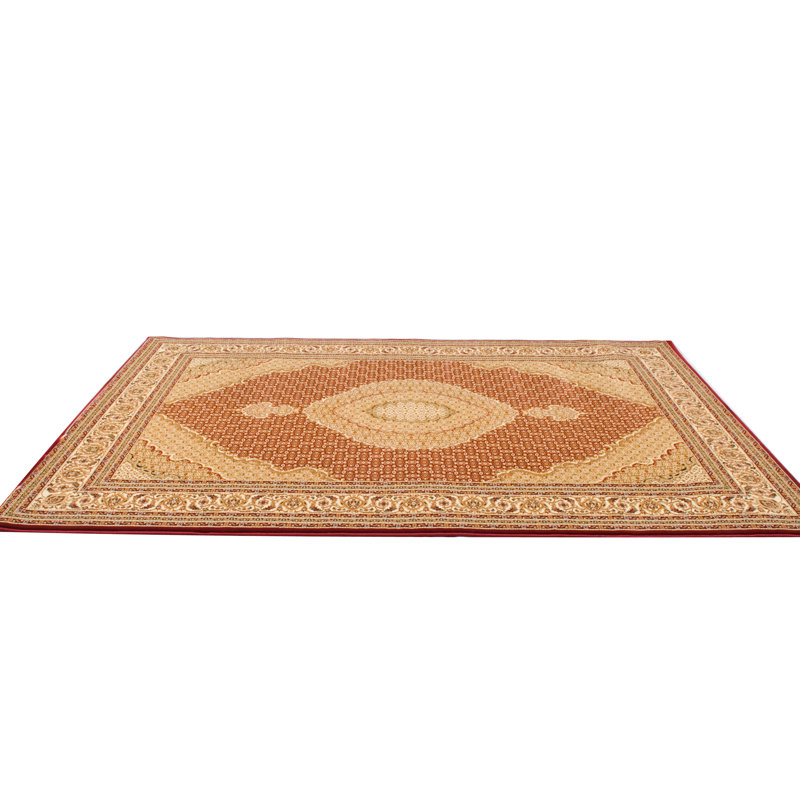 Rug Branch Faris 2' x 3' (2'3" x 3') Red/Beige Persian Medallion Indoor Doormat Rug, Traditional, Low Pile, Stain-Resistant Entry Carpet - Front Door, Mudroom, Hallway and Kitchen