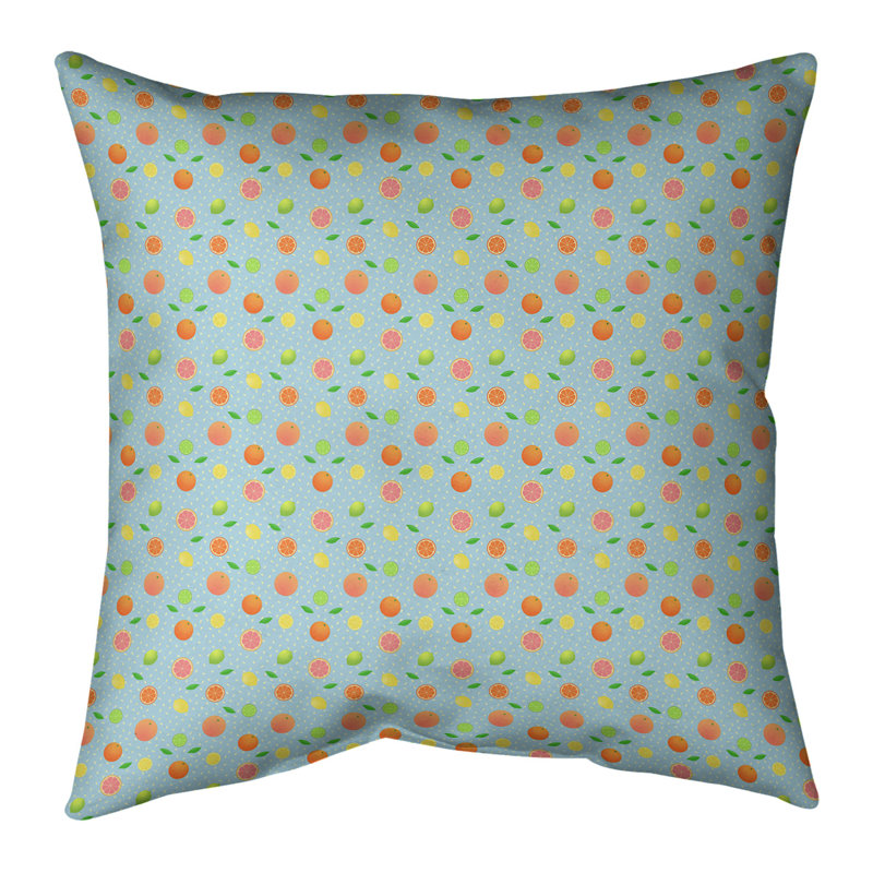 Oreiller Katelyn Elizabeth, 14 po x 14 po, Polyester / Bourre en polyester, Bleu sarcelle